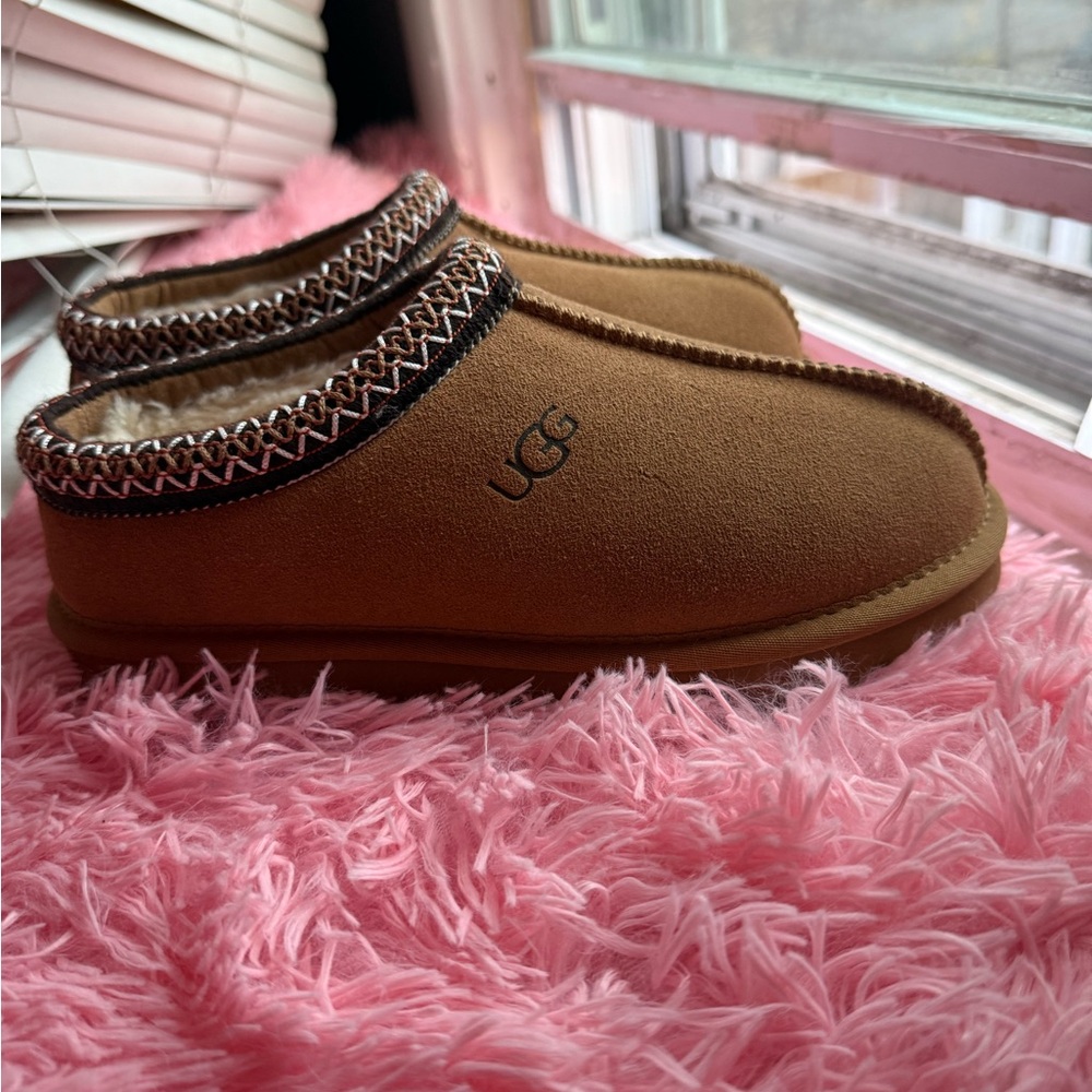 UGG Tan Suede Slippers - Picture 3 of 5